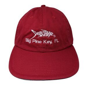 Sea Came Big Fine Key Florida Slideback Hat Red One Size Adjustable Fahrenheit